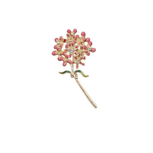 Countryside Green Field Fresh Dripping Oil Flower Cluster Brooch - MAIXUN