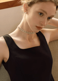 Crafted Pearl Radiant Collarbone Chain Necklace - MAIXUN