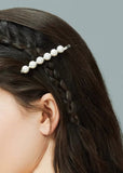 Large Lustrous Crafted Pearl Side Clip Bangs Clip Hairpin - MAIXUN