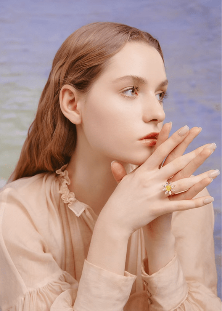 Lotus Light Trace Series Original Light Luxury Artistic Open Ring - MAIXUN