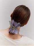 Original Sheer Floral Shark Clip for Back of Head Hair Grasp - MAIXUN