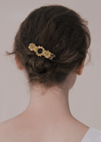 Van Gogh Sunflower Original Handmade Beaded Vintage Metal Leaf Hair Clip - MAIXUN